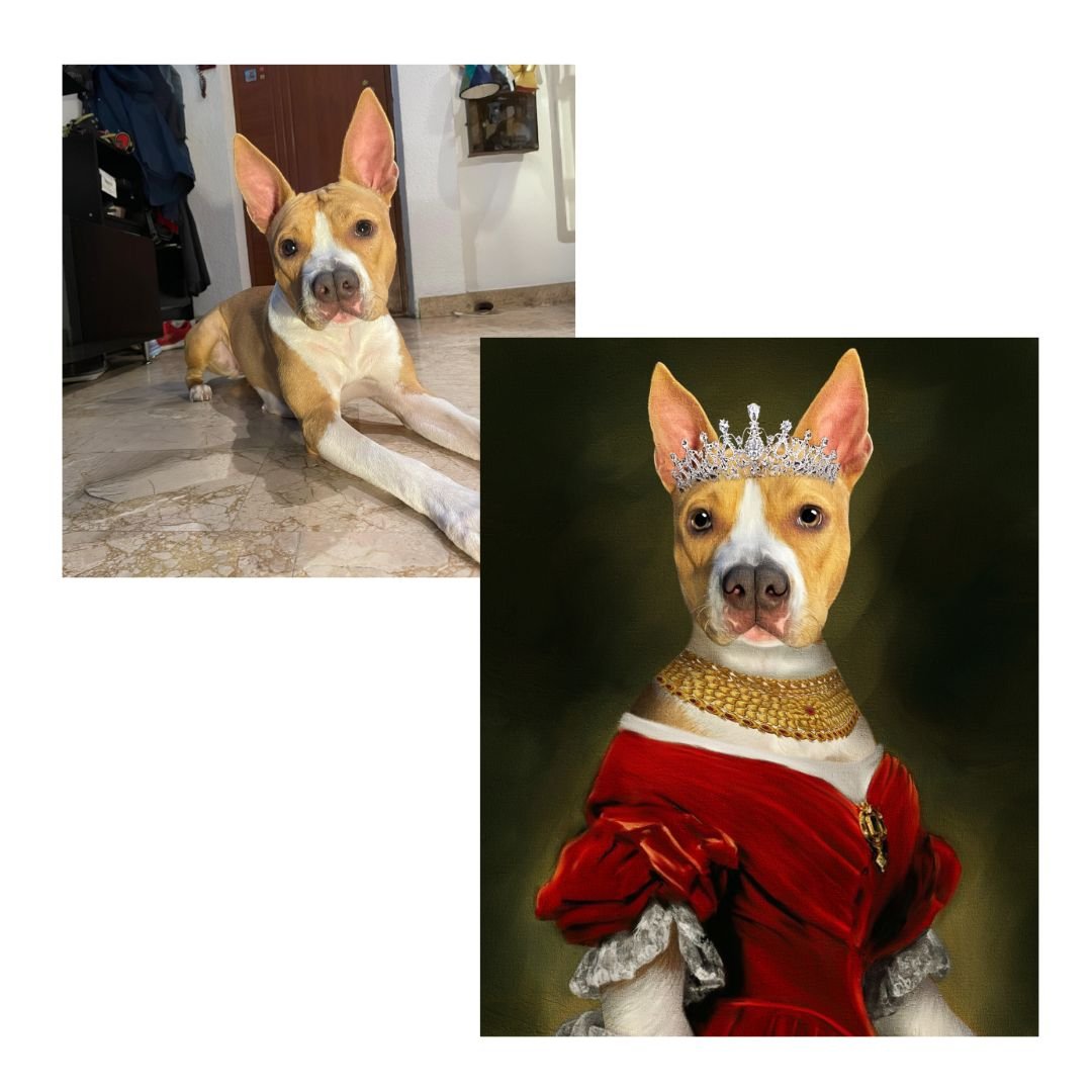 The Queen - Renaissance Pet Portrait