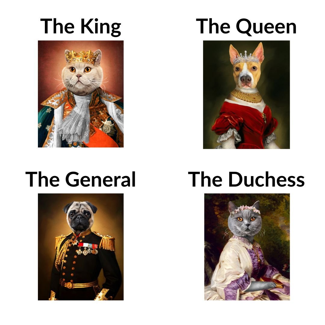 The Queen - Renaissance Pet Portrait